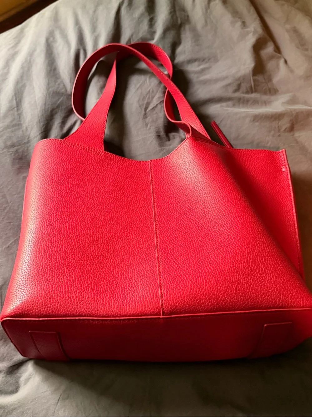 HOBO Red Pebbled Leather Vida Tote
